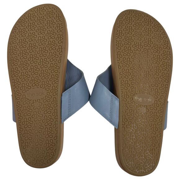 The Sak Everly Blue Leather Flip Flop Sandals Size 10 NEW without Tags - Picture 6 of 8